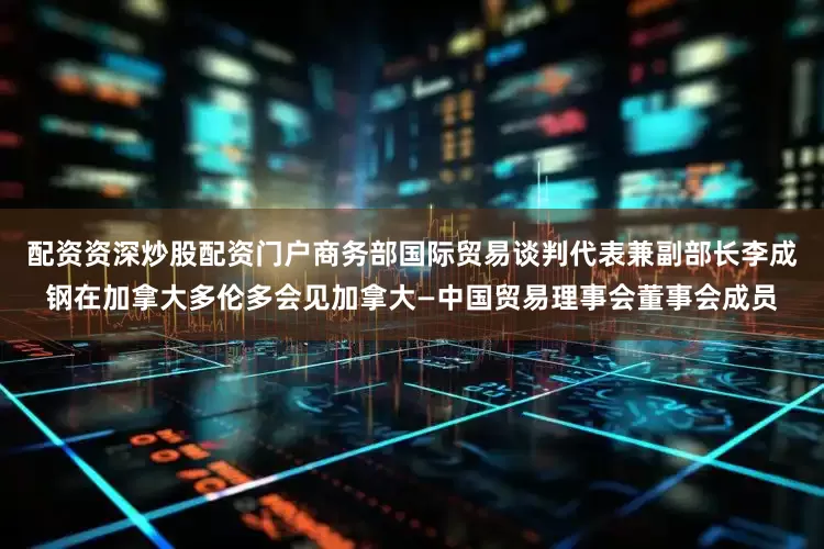 配资资深炒股配资门户商务部国际贸易谈判代表兼副部长李成钢在加拿大多伦多会见加拿大—中国贸易理事会董事会成员