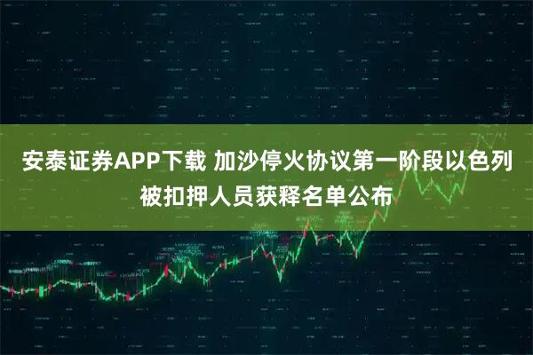 安泰证券APP下载 加沙停火协议第一阶段以色列被扣押人员获释名单公布