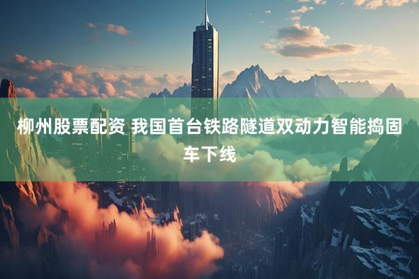 柳州股票配资 我国首台铁路隧道双动力智能捣固车下线